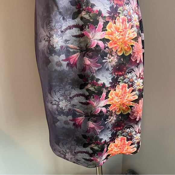 RM LL 6 Multicolor Floral Sleeveless Sheath Dress with Rear Zipper - Picture 12 of 15